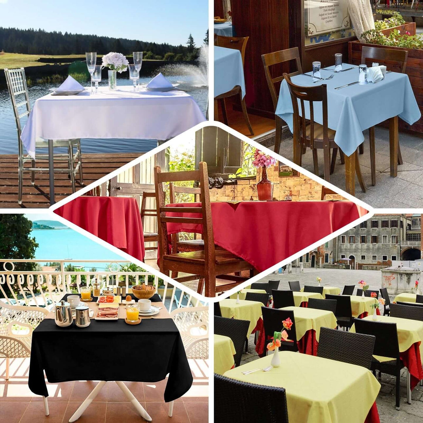 Polyester Square 54"x54" Tablecloth Olive Green - Wrinkle - Resistant & Durable Table Cover - NestOCart