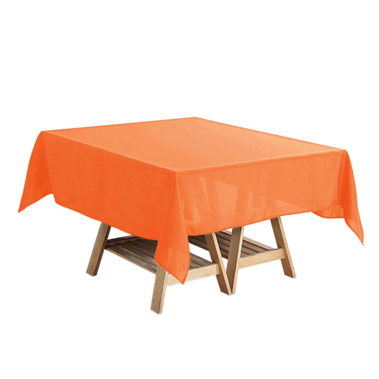 Polyester Square 54"x54" Tablecloth Orange - Wrinkle - Resistant & Durable Table Cover - NestOCart
