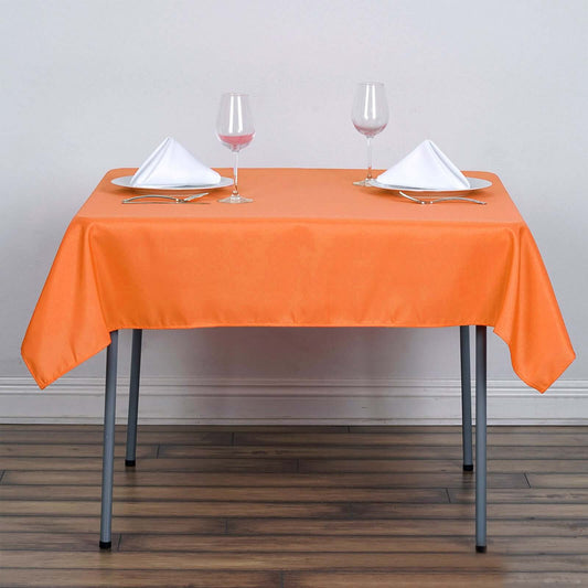 Polyester Square 54"x54" Tablecloth Orange - Wrinkle - Resistant & Durable Table Cover - NestOCart