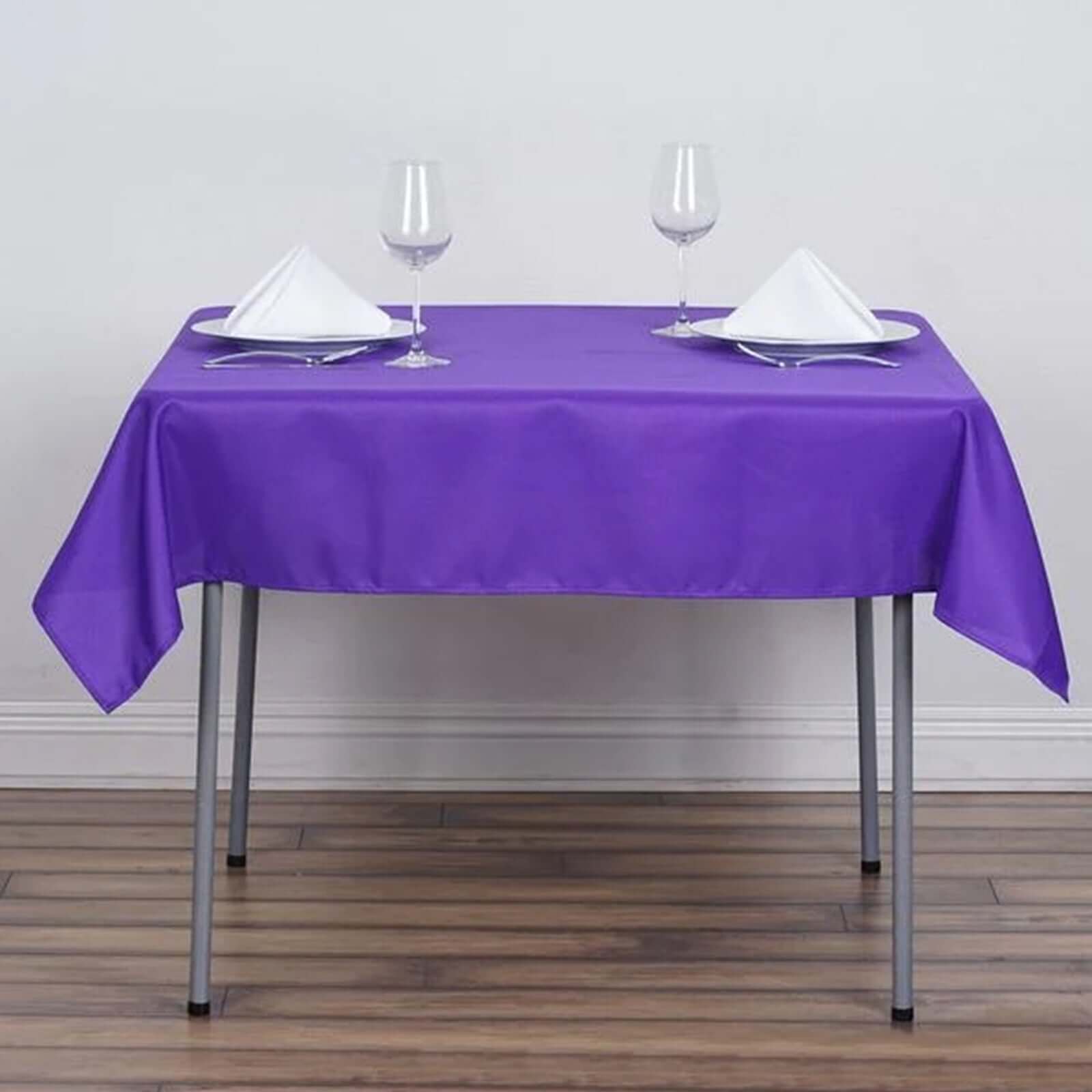 Polyester Square 54"x54" Tablecloth Purple - Wrinkle - Resistant & Durable Table Cover - NestOCart