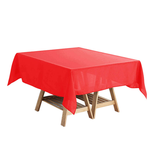 Polyester Square 54"x54" Tablecloth Red - Wrinkle - Resistant & Durable Table Cover - NestOCart