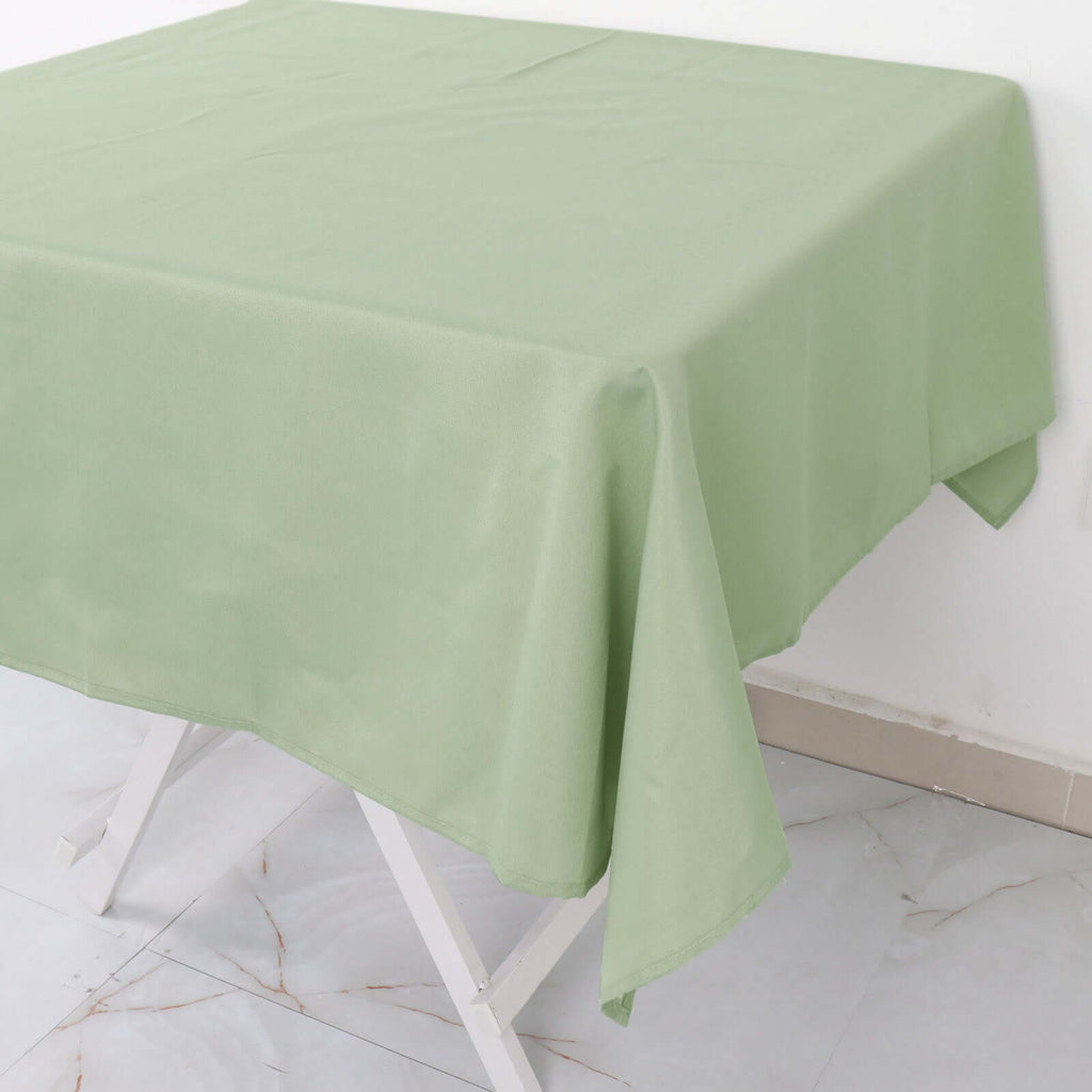 Polyester Square 54"x54" Tablecloth Sage Green - Wrinkle - Resistant & Durable Table Cover - Bell Racket Store