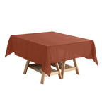 Polyester Square 54"x54" Tablecloth Terracotta (Rust) - Wrinkle - Resistant & Durable Table Cover - Bell Racket Store