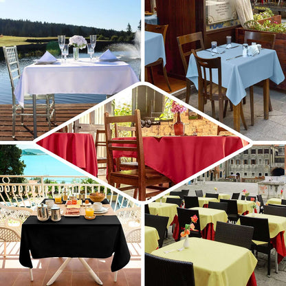 Polyester Square 54"x54" Tablecloth White - Wrinkle - Resistant & Durable Table Cover for Events - NestOCart