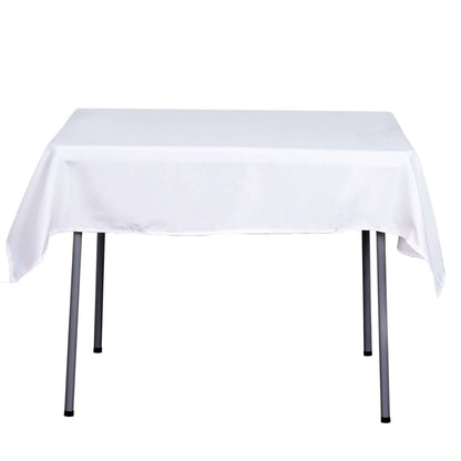 Polyester Square 54"x54" Tablecloth White - Wrinkle - Resistant & Durable Table Cover for Events - NestOCart