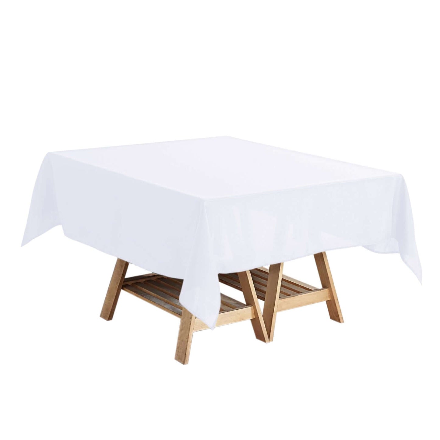 Polyester Square 54"x54" Tablecloth White - Wrinkle - Resistant & Durable Table Cover for Events - NestOCart