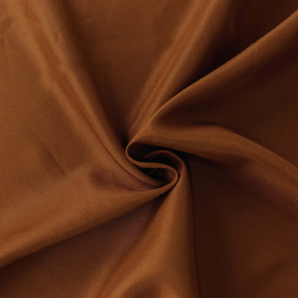 Polyester Square 70"x70" Tablecloth Cinnamon Brown - Wrinkle - Resistant & Durable Table Cover - Bell Racket Store