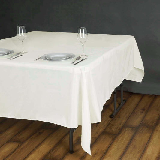 Polyester Square 70"x70" Tablecloth Ivory - Wrinkle - Resistant & Durable Table Cover - NestOCart