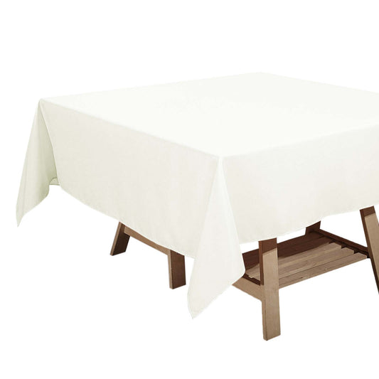 Polyester Square 70"x70" Tablecloth Ivory - Wrinkle - Resistant & Durable Table Cover - NestOCart