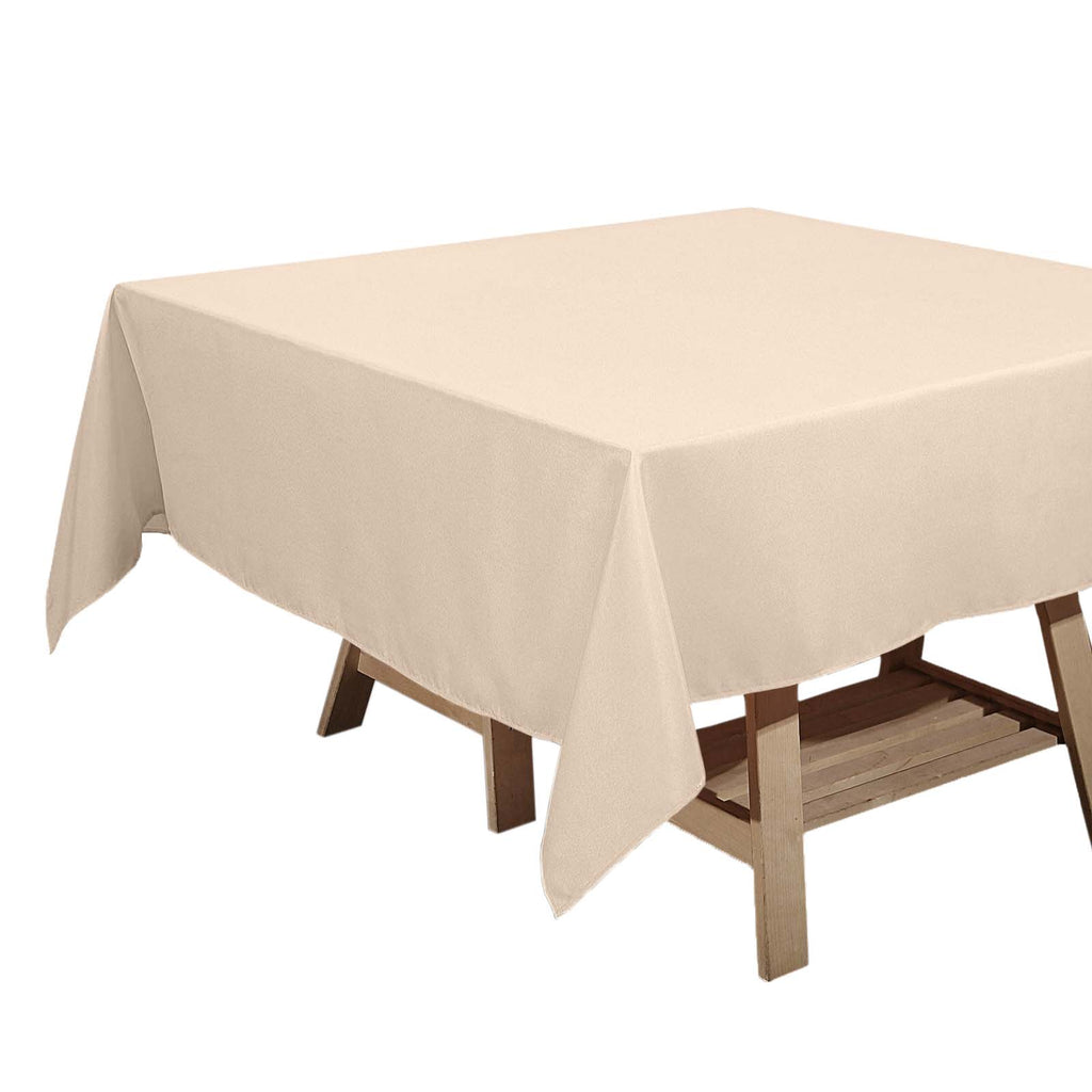 Polyester Square 70"x70" Tablecloth Nude - Wrinkle-Resistant & Durable Table Cover