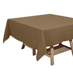 Polyester Square 70"x70" Tablecloth Taupe - Wrinkle-Resistant & Durable Table Cover