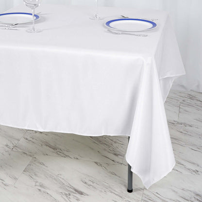 Polyester Square 70"x70" Tablecloth White - Wrinkle - Resistant & Durable Table Cover for Events - NestOCart
