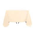 Polyester Square 90"x90" Tablecloth Beige - Wrinkle-Resistant & Durable Table Cover