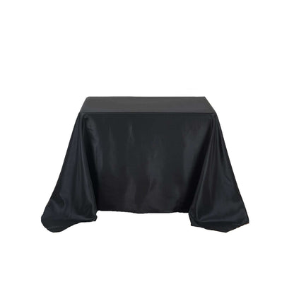 Polyester Square 90"x90" Tablecloth Black - Wrinkle - Resistant & Durable Table Cover for Events - NestOCart