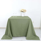 Polyester Square 90"x90" Tablecloth Dusty Sage Green - Wrinkle - Resistant & Durable Table Cover - Bell Racket Store
