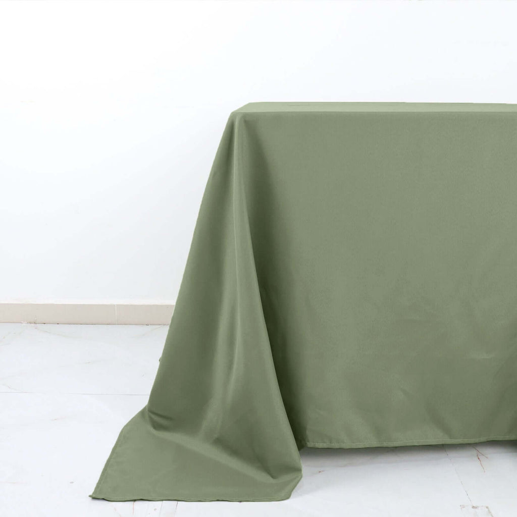 Polyester Square 90"x90" Tablecloth Dusty Sage Green - Wrinkle - Resistant & Durable Table Cover - Bell Racket Store