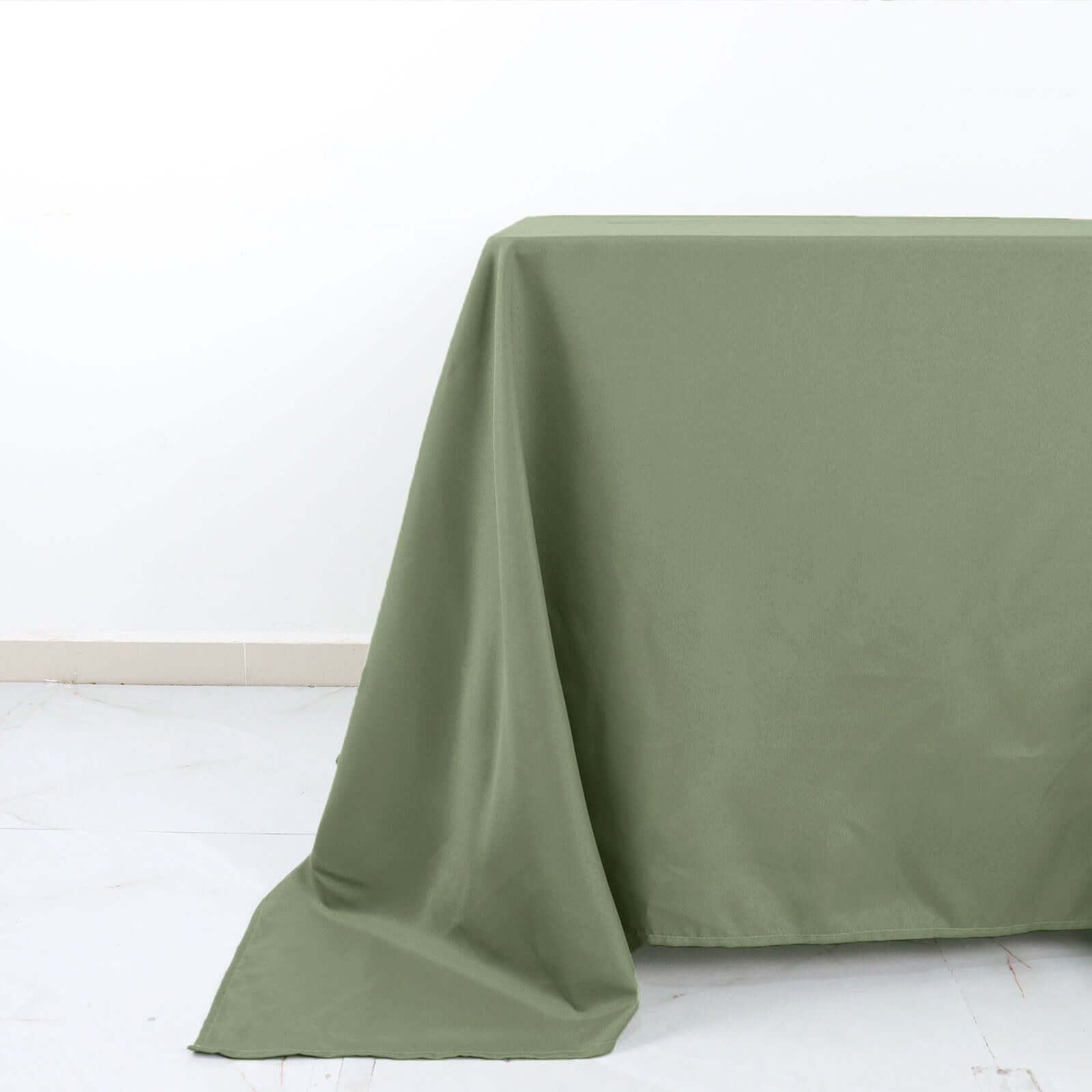 Polyester Square 90"x90" Tablecloth Dusty Sage Green - Wrinkle - Resistant & Durable Table Cover - Bell Racket Store