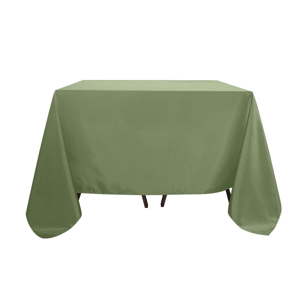 Polyester Square 90"x90" Tablecloth Dusty Sage Green - Wrinkle - Resistant & Durable Table Cover - Bell Racket Store