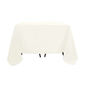 Polyester Square 90"x90" Tablecloth Ivory - Wrinkle-Resistant & Durable Table Cover
