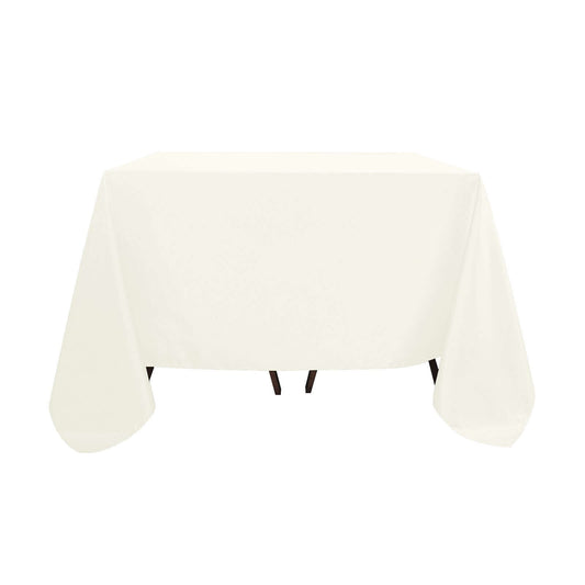 Polyester Square 90"x90" Tablecloth Ivory - Wrinkle - Resistant & Durable Table Cover - NestOCart