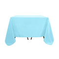 Polyester Square 90"x90" Tablecloth Light Blue - Wrinkle-Resistant & Durable Table Cover