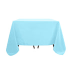 Polyester Square 90"x90" Tablecloth Light Blue - Wrinkle-Resistant & Durable Table Cover
