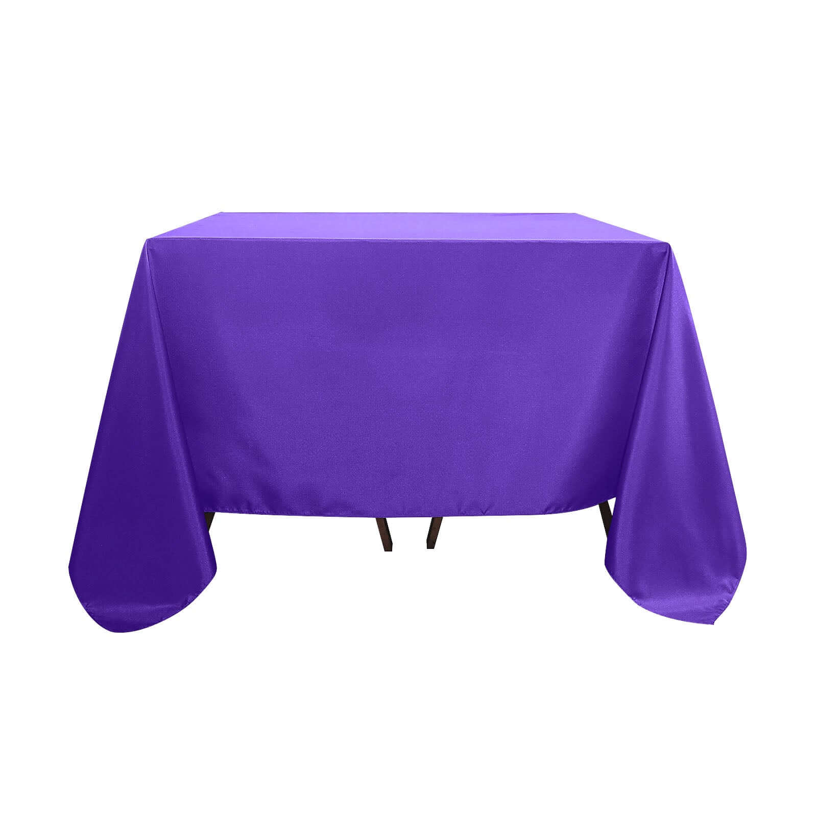 Polyester Square 90"x90" Tablecloth Purple - Wrinkle-Resistant & Durable Table Cover