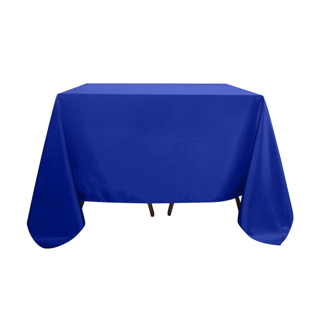 Polyester Square 90"x90" Tablecloth Royal Blue - Wrinkle-Resistant & Durable Table Cover