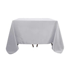Polyester Square 90"x90" Tablecloth Silver - Wrinkle-Resistant & Durable Table Cover