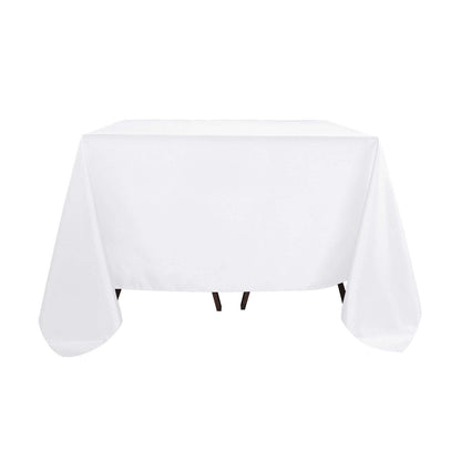 Polyester Square 90"x90" Tablecloth White - Wrinkle - Resistant & Durable Table Cover for Events - NestOCart