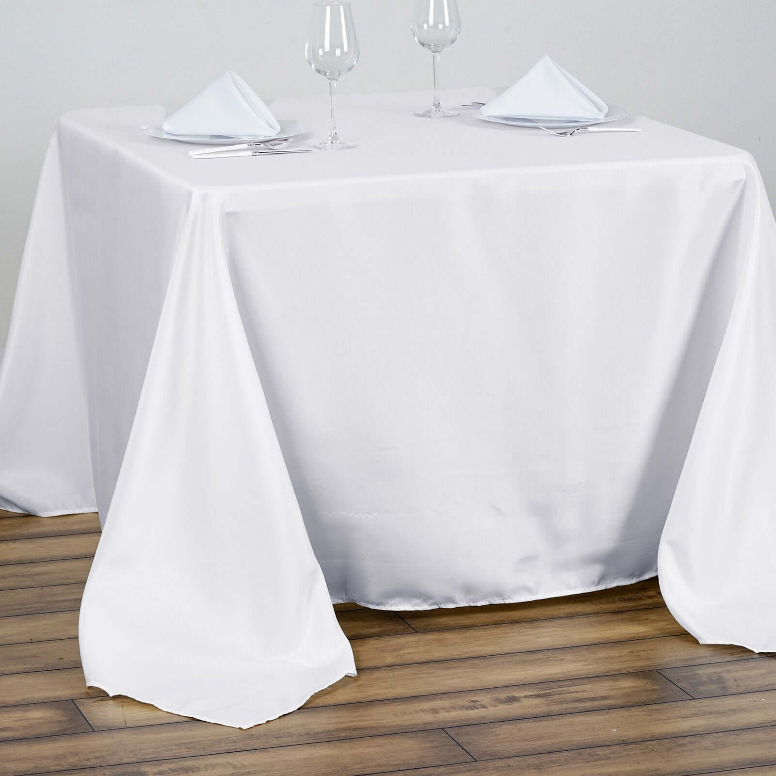 Polyester Square 90"x90" Tablecloth White - Wrinkle - Resistant & Durable Table Cover for Events - NestOCart
