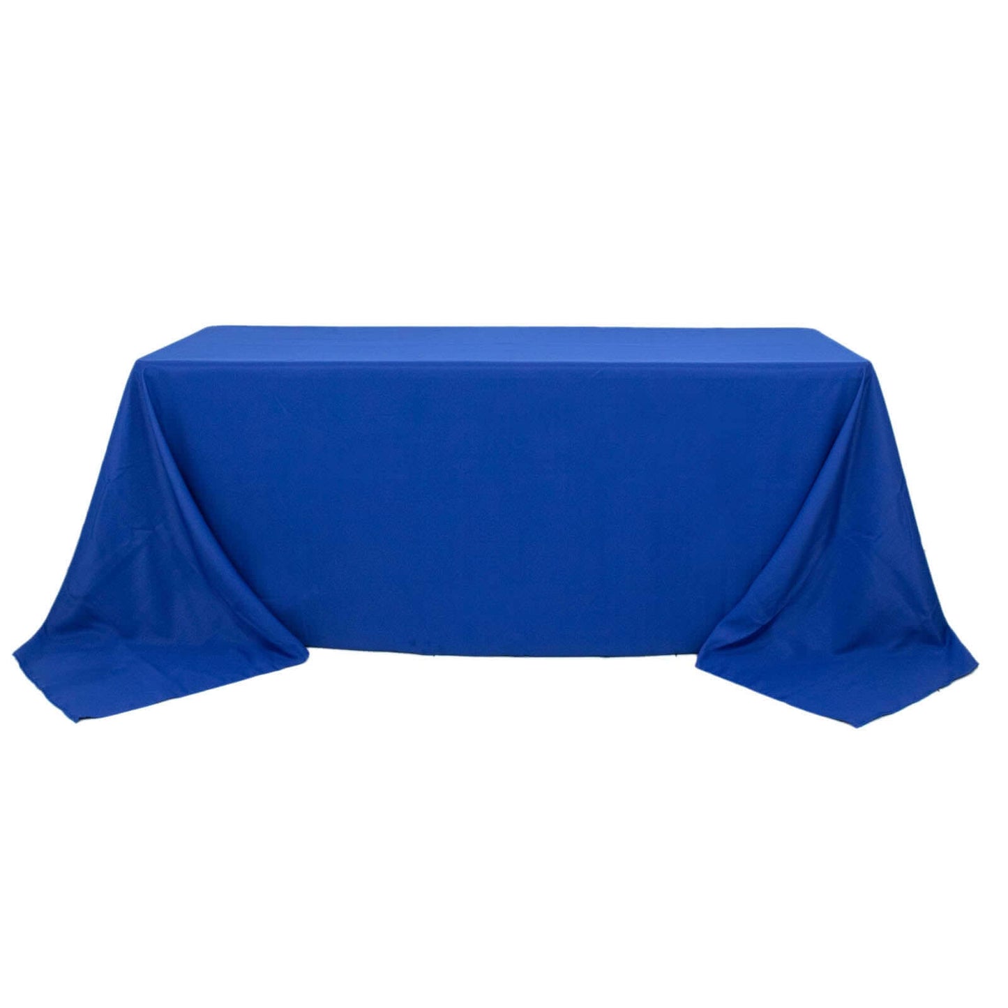 Premium Polyester 90"x132" Rectangle Tablecloth Royal Blue - Seamless 220GSM Stain-Resistant Table Cover