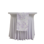 Polyester Table Runner 12"x108" White with Lavender Lilac French Toile Floral Print - Stylish Reusable Table DÃ©cor - Bell Racket Store