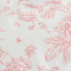 Polyester Table Runner 12"x108" White with Pink French Toile Floral Print Reusable Table DÃ©cor - Bell Racket Store