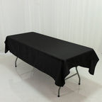 Polyester Tablecloth 60"Ã—84" Black â€“ Rectangle, Washable & Wrinkle - Resistant, Perfect for Parties - Bell Racket Store