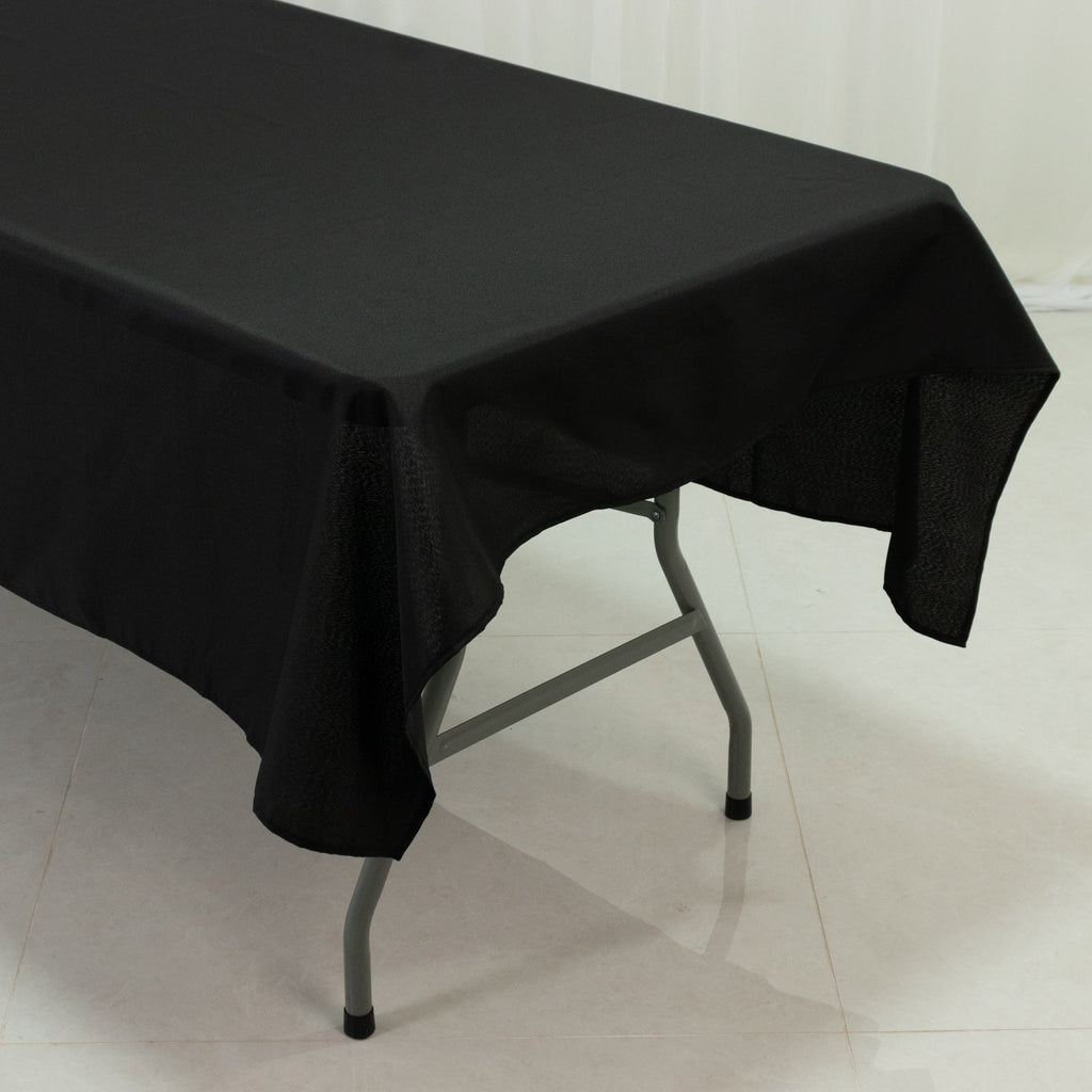 Polyester Tablecloth 60"Ã—84" Black â€“ Rectangle, Washable & Wrinkle - Resistant, Perfect for Parties - Bell Racket Store