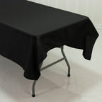Polyester Tablecloth 60"Ã—84" Black â€“ Rectangle, Washable & Wrinkle - Resistant, Perfect for Parties - Bell Racket Store