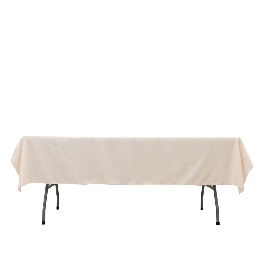 Polyester Tablecloth 60"Ã—84" Blush â€“ Rectangle, Washable & Wrinkle - Resistant, Perfect for Parties - Bell Racket Store