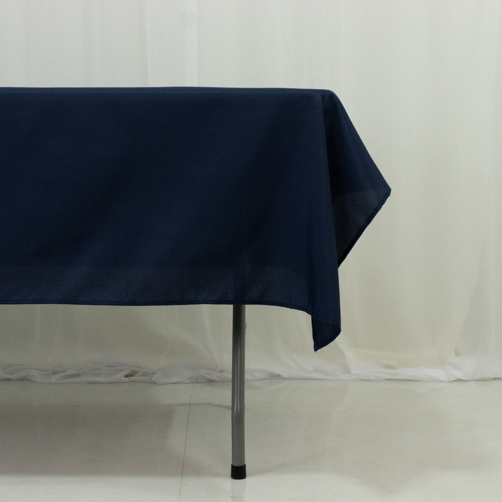 Polyester Tablecloth 60"Ã—84" Navy Blue â€“ Rectangle, Washable & Wrinkle - Resistant, Perfect for Parties - Bell Racket Store
