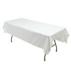 Polyester Tablecloth 60"Ã—84" White â€“ Rectangle, Washable & Wrinkle - Resistant, Perfect for Parties - Bell Racket Store