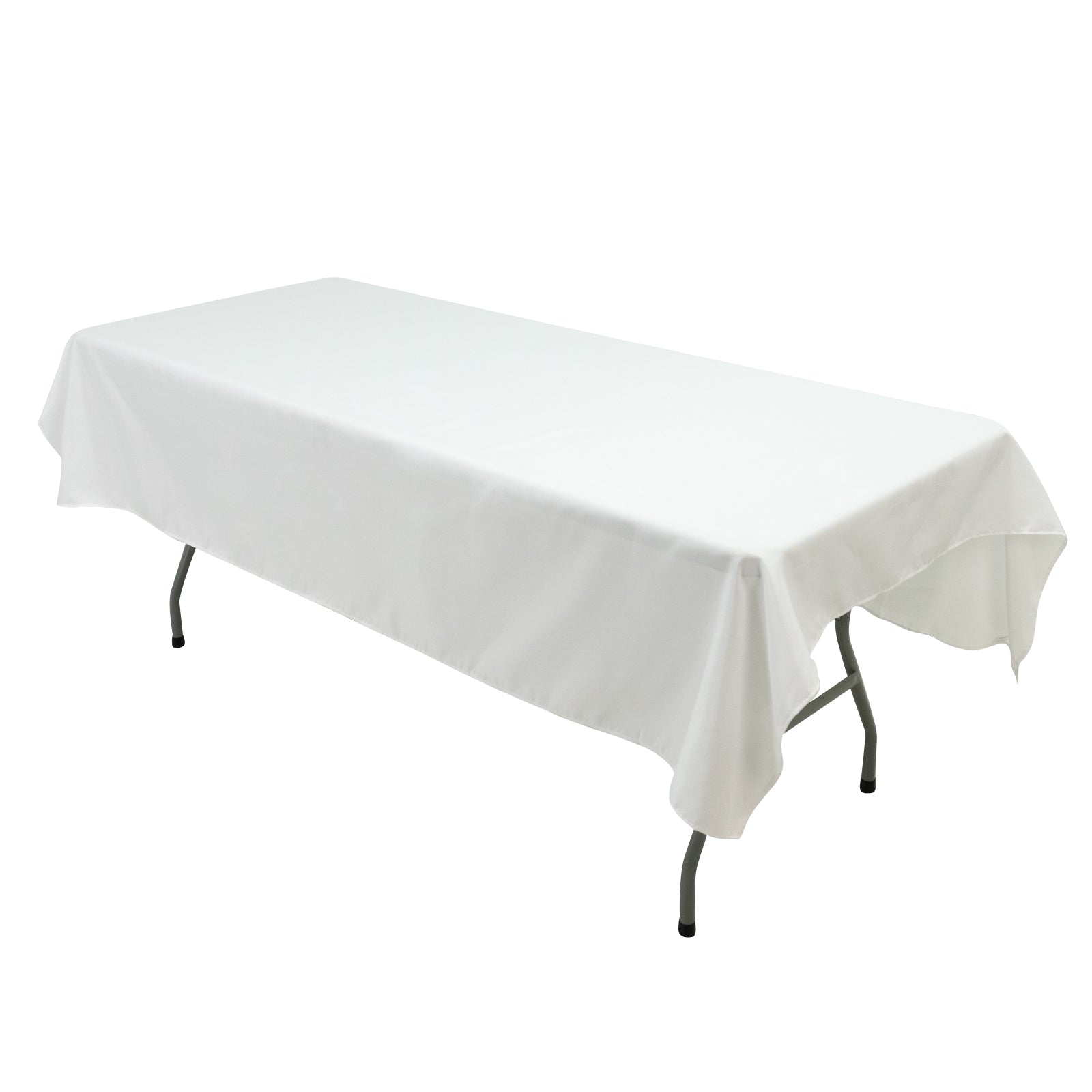 Polyester Tablecloth 60"Ã—84" White â€“ Rectangle, Washable & Wrinkle - Resistant, Perfect for Parties - Bell Racket Store
