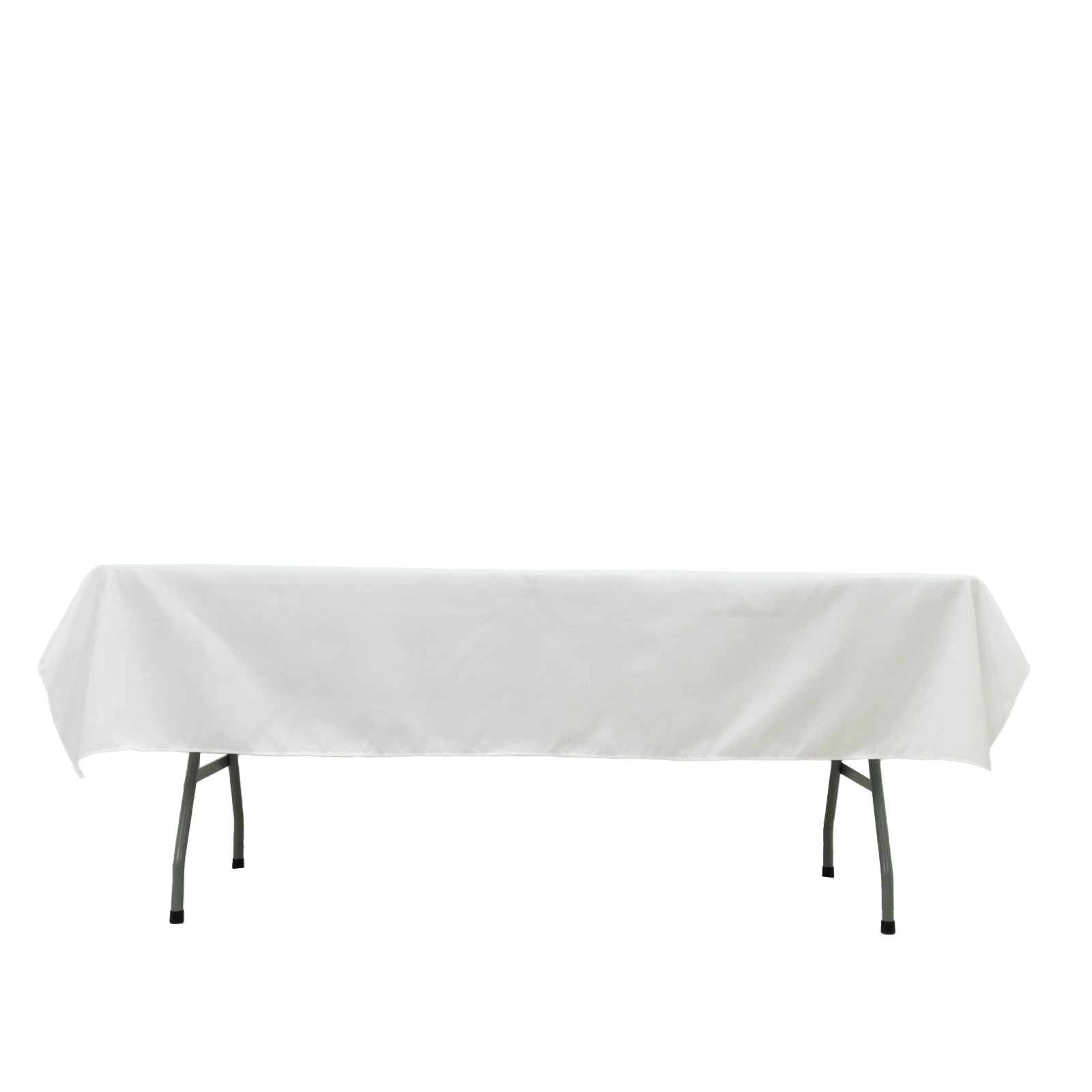 Polyester Tablecloth 60"Ã—84" White â€“ Rectangle, Washable & Wrinkle - Resistant, Perfect for Parties - Bell Racket Store