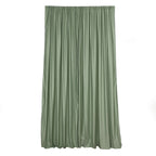 2 Pack Dusty Sage Green Scuba Polyester Event Curtain Drapes, Durable Flame Resistant Backdrop Event Panels Wrinkle Free with Rod Pockets - 10ftx10ft