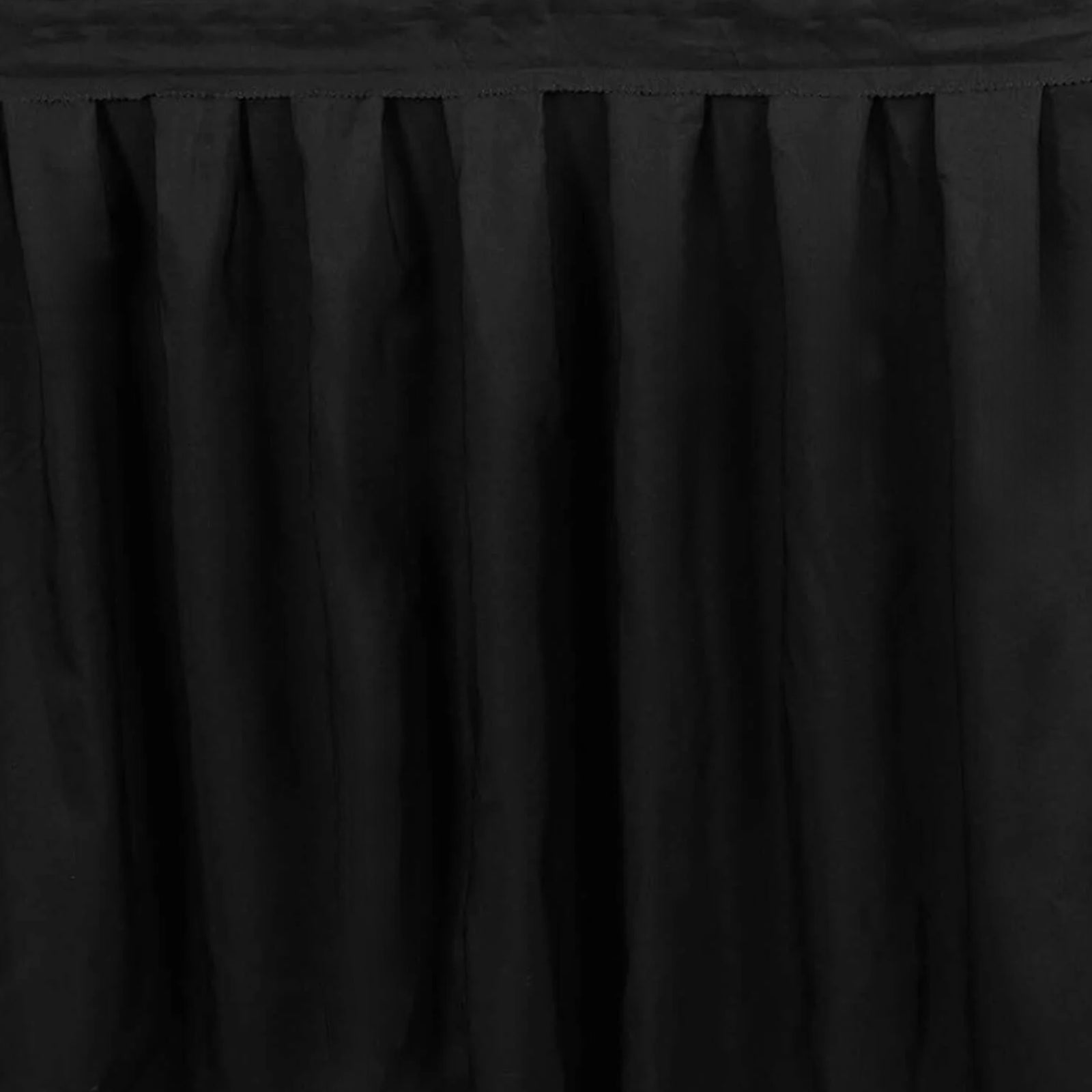 Portable Stage Skirt Black Polyester Platform Skirting Cloth for Events, Performances & Wedding Staging - 24"x20ft - Bell Racket Store