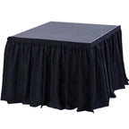 Portable Stage Skirt Black Polyester Platform Skirting Cloth for Events, Performances & Wedding Staging - 24"x20ft - Bell Racket Store