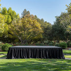 Portable Stage Skirt Black Polyester Platform Skirting Cloth for Events, Performances & Wedding Staging - 36"x20ft - Bell Racket Store