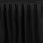 Portable Stage Skirt Black Polyester Platform Skirting Cloth for Events, Performances & Wedding Staging - 36"x20ft - Bell Racket Store