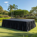 Portable Stage Skirt Black Polyester Platform Skirting Cloth for Events, Performances & Wedding Staging - 48"x20ft - Bell Racket Store