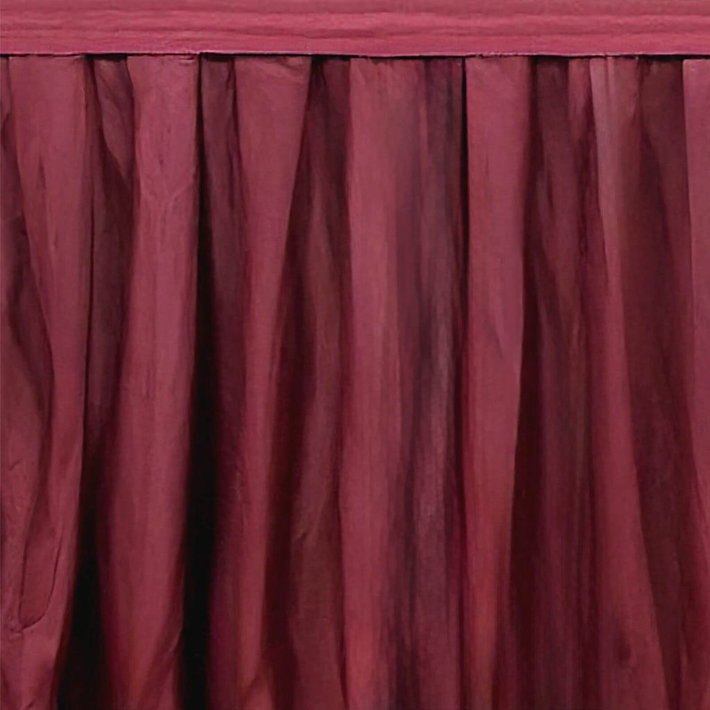 Portable Stage Skirt Burgundy Polyester Platform Skirting Cloth for Events, Performances & Wedding Staging - 36"x20ft - Bell Racket Store