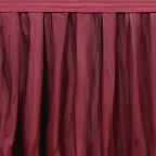 Portable Stage Skirt Burgundy Polyester Platform Skirting Cloth for Events, Performances & Wedding Staging - 48"x20ft - Bell Racket Store
